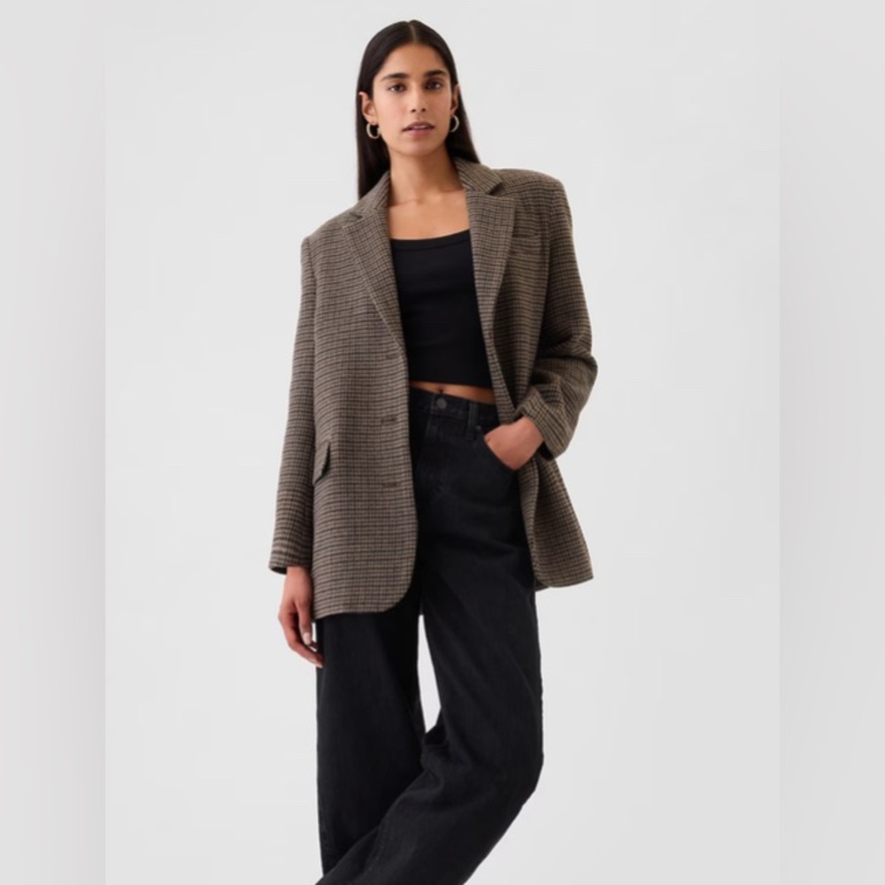 Gap relaxed houndstooth blazer, size small, NWT